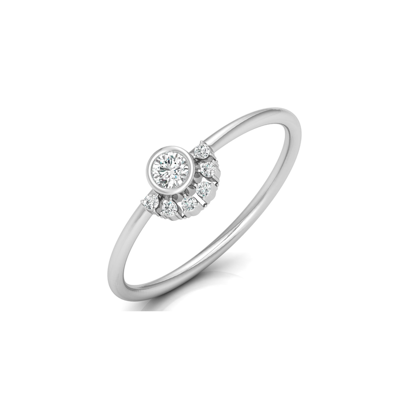Morning Bloom Platinum Plated Lab Grown Diamond Ring