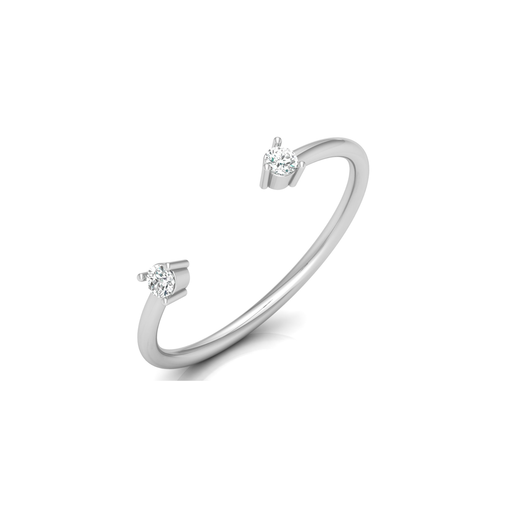 Lunar Gap Platinum Plated Lab Grown Diamond Ring