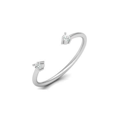 Lunar Gap Platinum Plated Lab Grown Diamond Ring