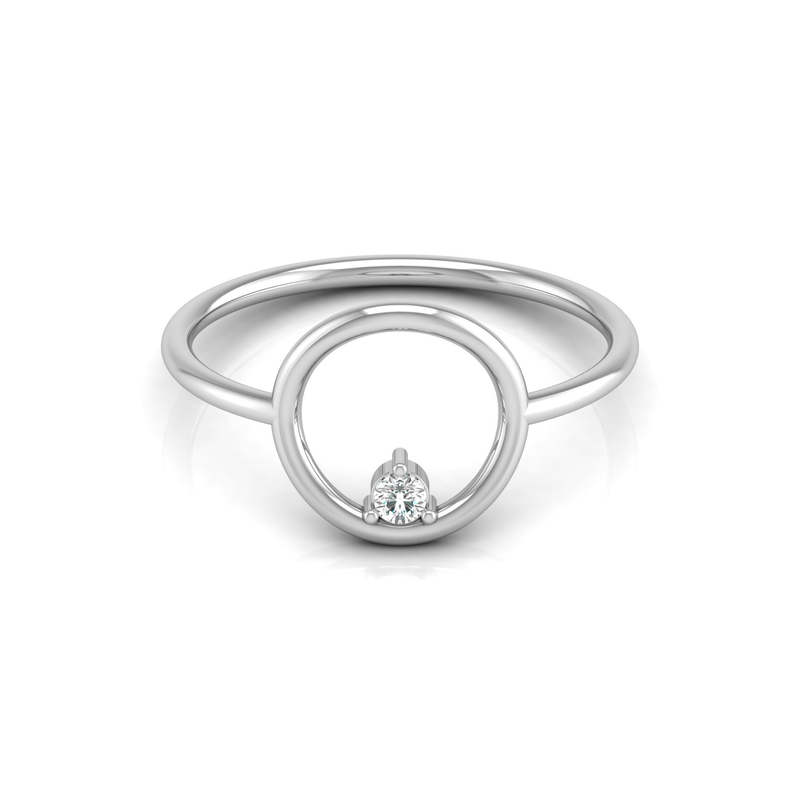 Mod-Orbit Platinum Plated Lab Grown Diamond Ring
