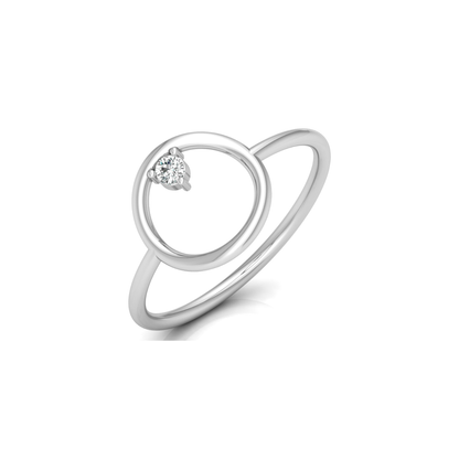 Mod-Orbit Platinum Plated Lab Grown Diamond Ring