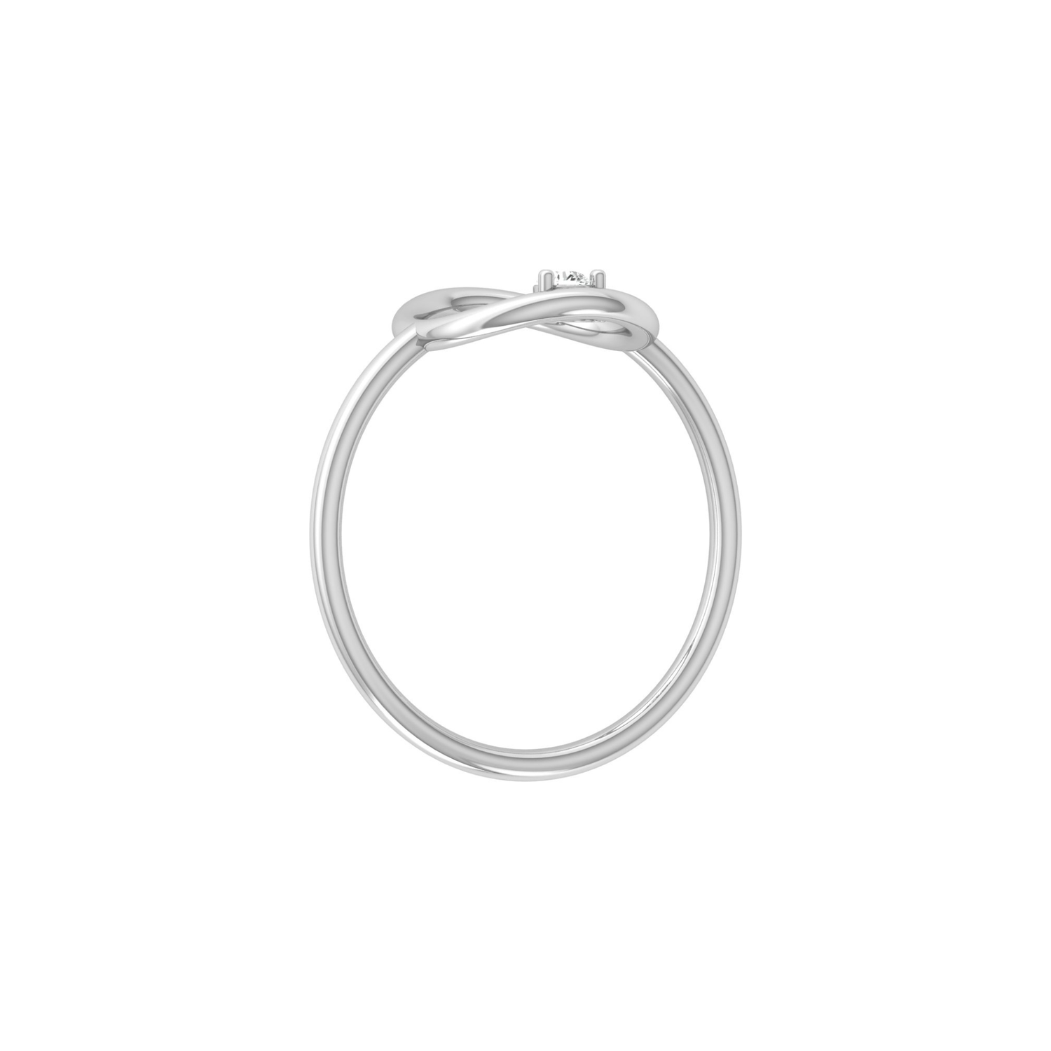 Mod-Orbit Platinum Plated Lab Grown Diamond Ring