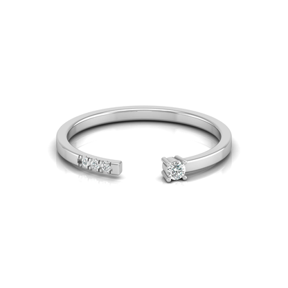 Binary Drift Platinum Plated Lab Grown Diamond Ring