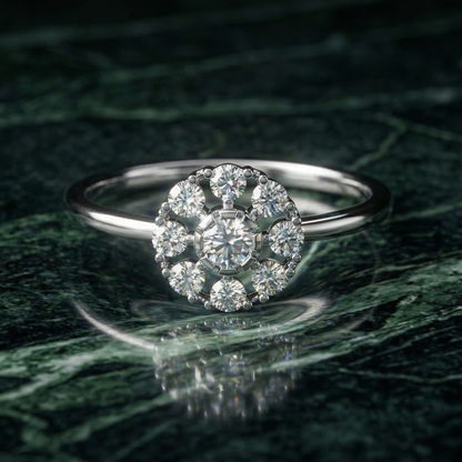 Elowen Glow Platinum Plated Lab Grown Diamond Ring