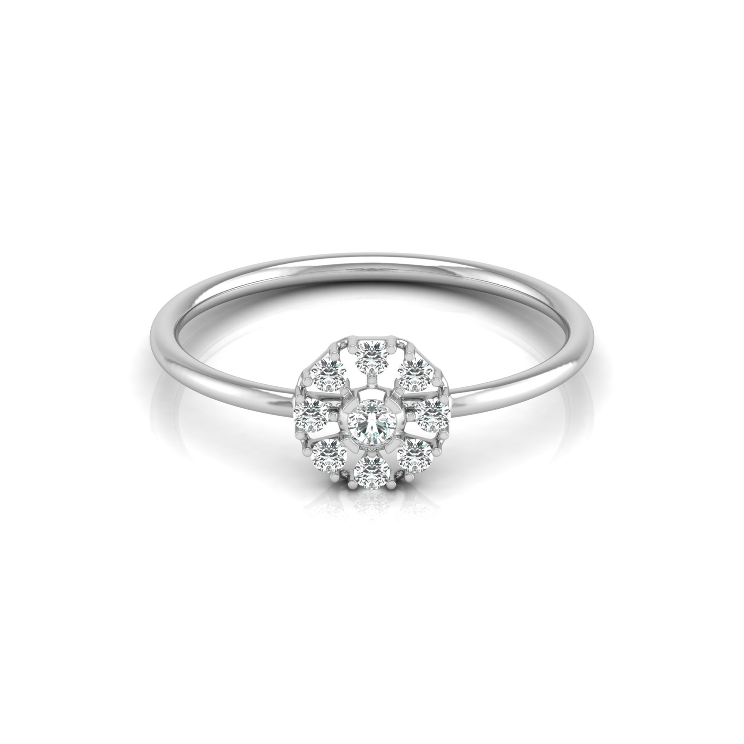 Elowen Glow Platinum Plated Lab Grown Diamond Ring