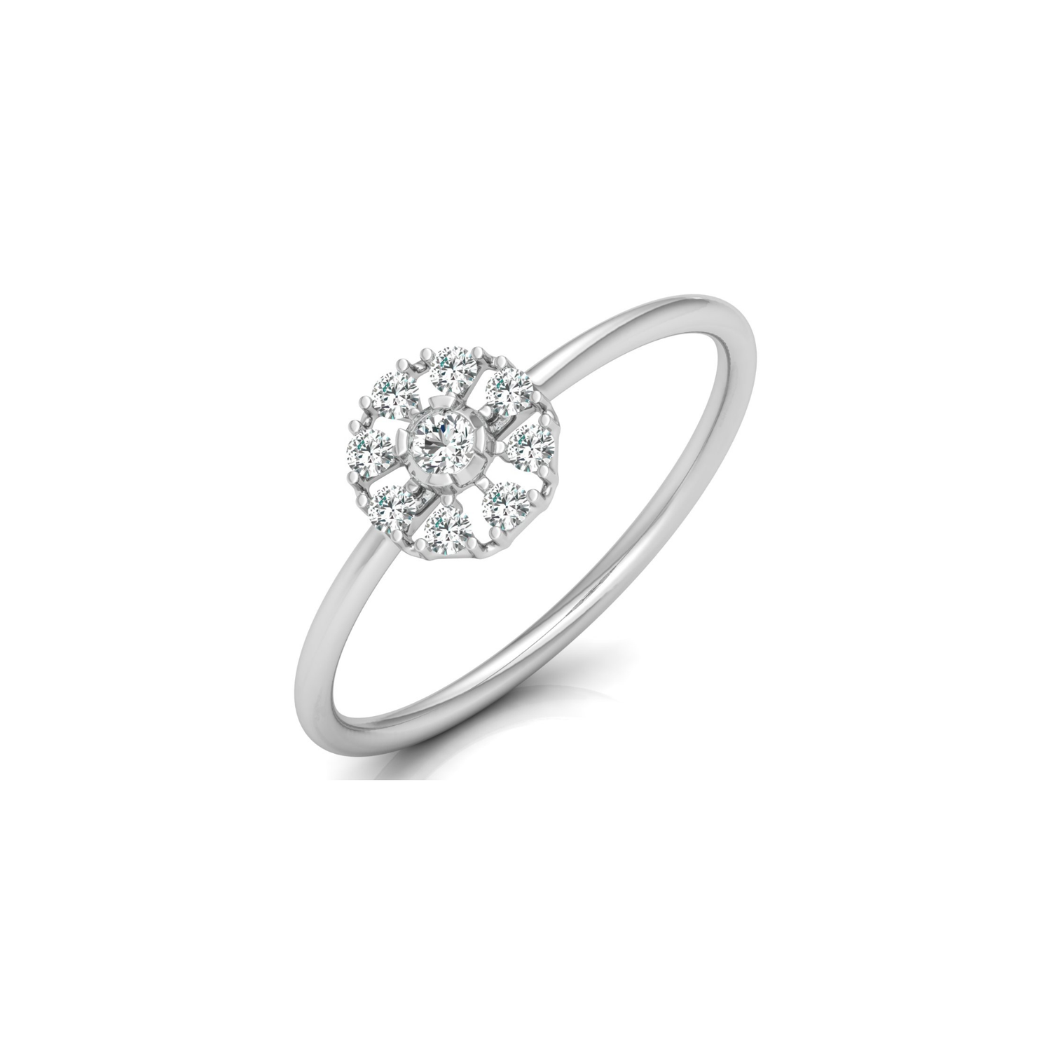 Elowen Glow Platinum Plated Lab Grown Diamond Ring