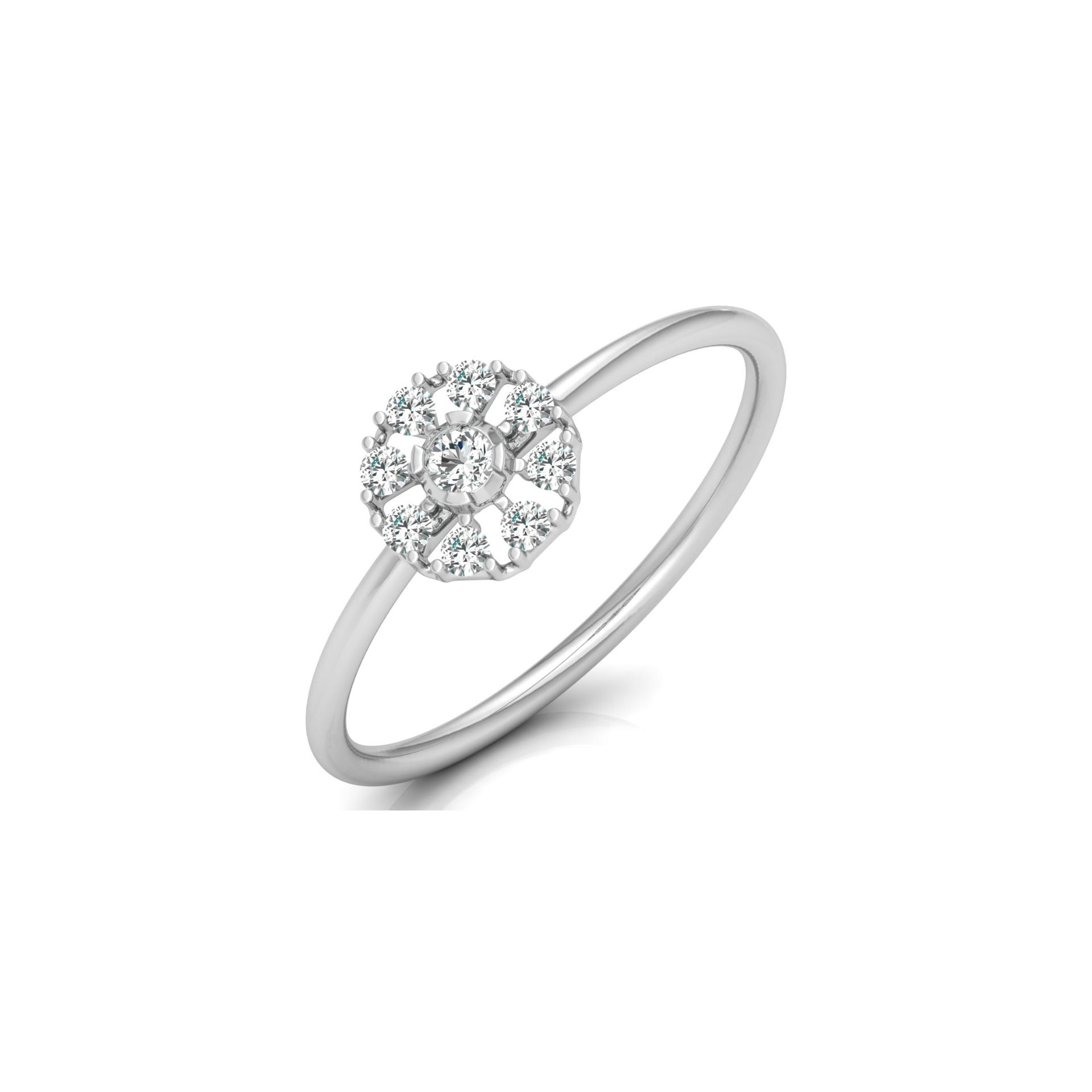 Elowen Glow Platinum Plated Lab Grown Diamond Ring