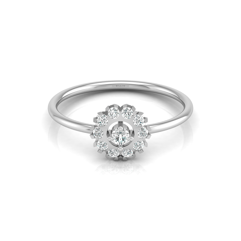 Classic Verity Platinum Plated Lab Grown Diamond Ring