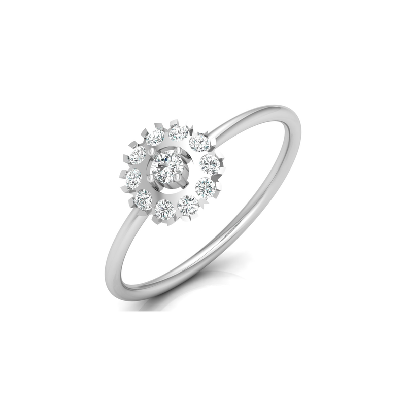 Classic Verity Platinum Plated Lab Grown Diamond Ring