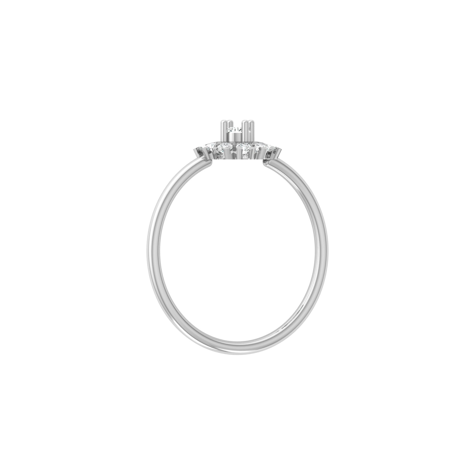 Classic Verity Platinum Plated Lab Grown Diamond Ring
