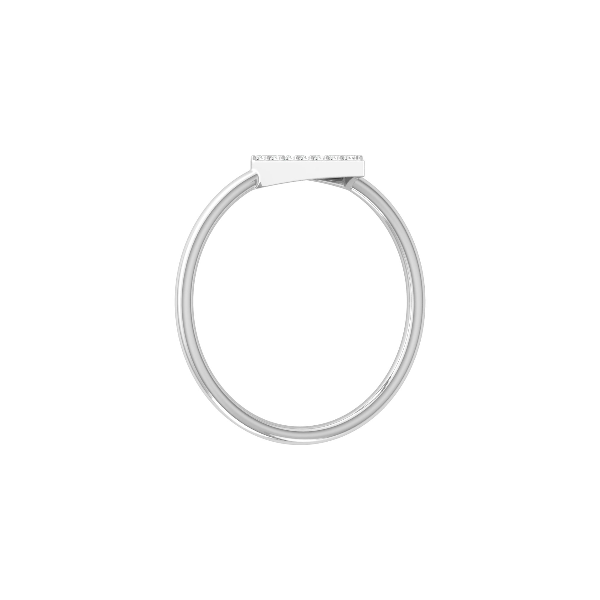 Geometric Kite Platinum Plated Lab Grown Diamond Ring