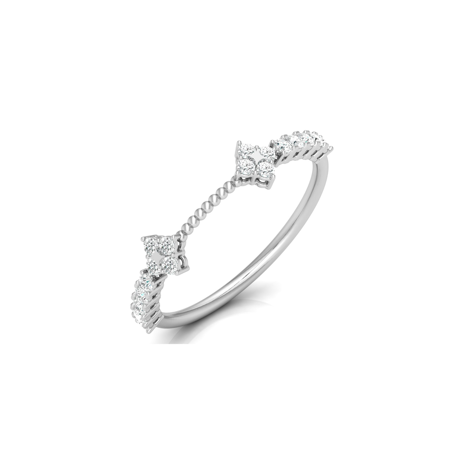 Celestial Tether Platinum Plated Lab Grown Diamond Ring