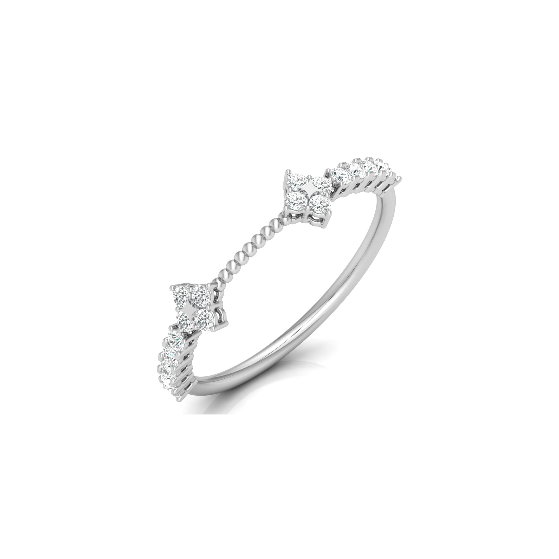 Celestial Tether Platinum Plated Lab Grown Diamond Ring