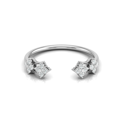 Glimmer Span Platinum Plated Lab Grown Diamond Ring