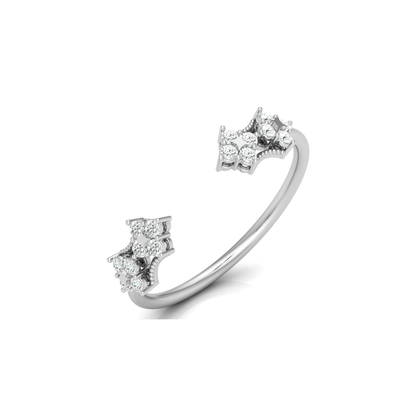 Glimmer Span Platinum Plated Lab Grown Diamond Ring