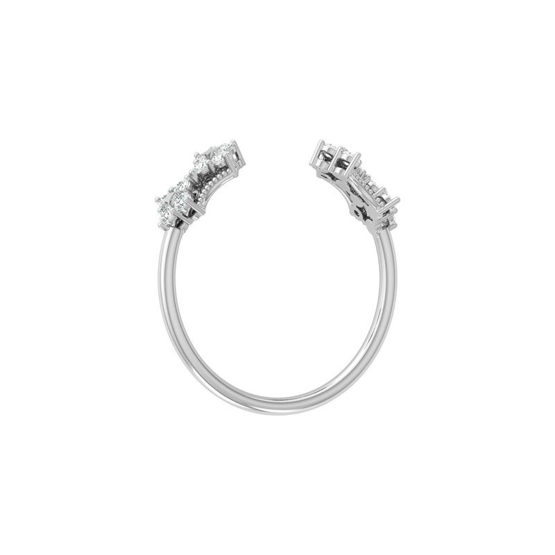 Glimmer Span Platinum Plated Lab Grown Diamond Ring