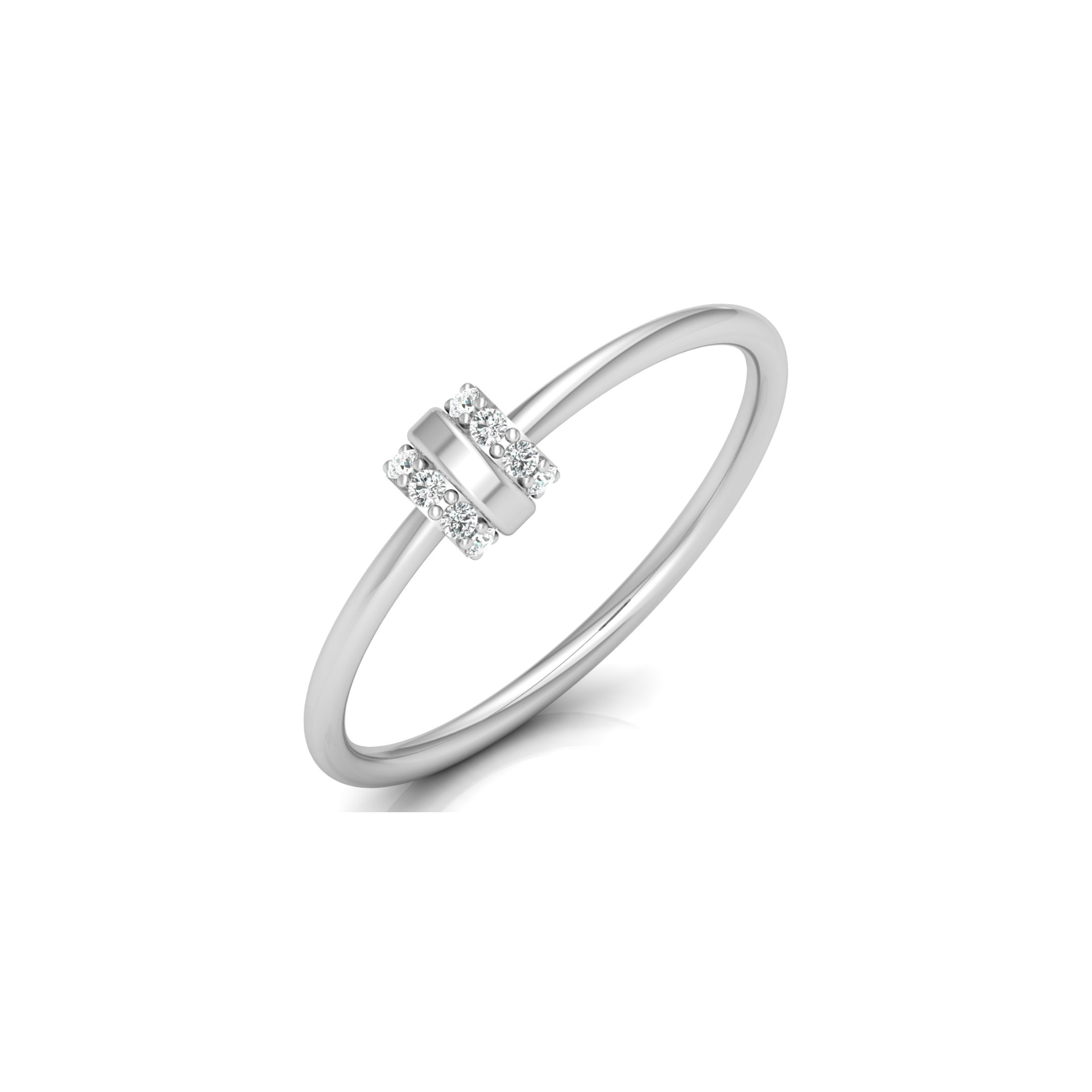 Orion Bar Platinum Plated Lab Grown Diamond Ring
