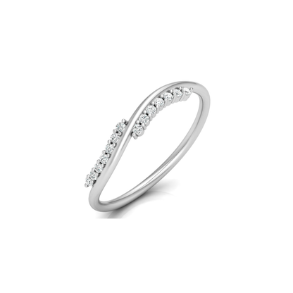 Meander Platinum Plated Lab Grown Diamond Ring