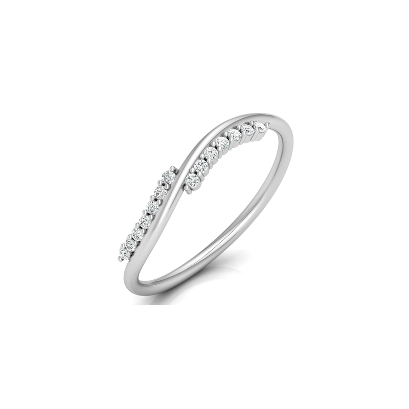 Meander Platinum Plated Lab Grown Diamond Ring