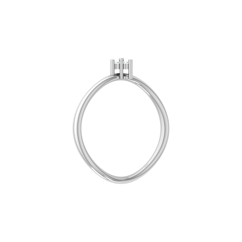 Vantage Point Platinum Plated Lab Grown Diamond Ring