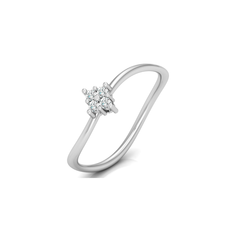 Vantage Point Platinum Plated Lab Grown Diamond Ring