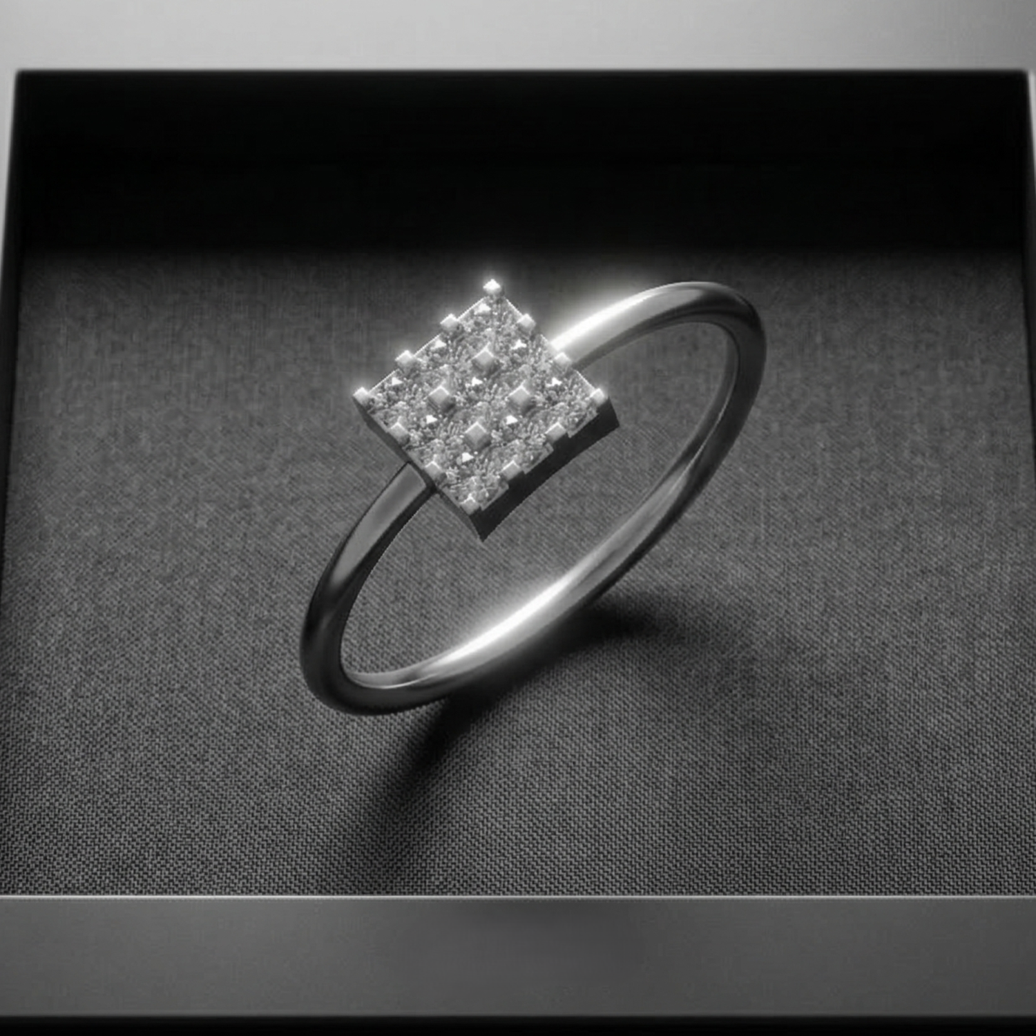 Matrix Platinum Plated Lab Grown Diamond Ring