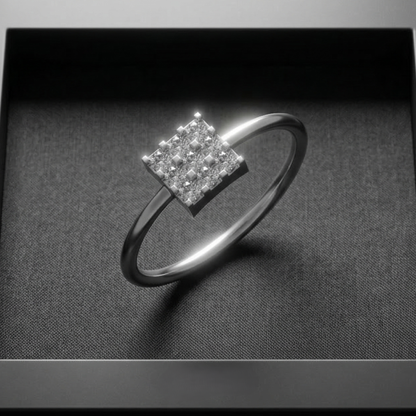 Matrix Platinum Plated Lab Grown Diamond Ring