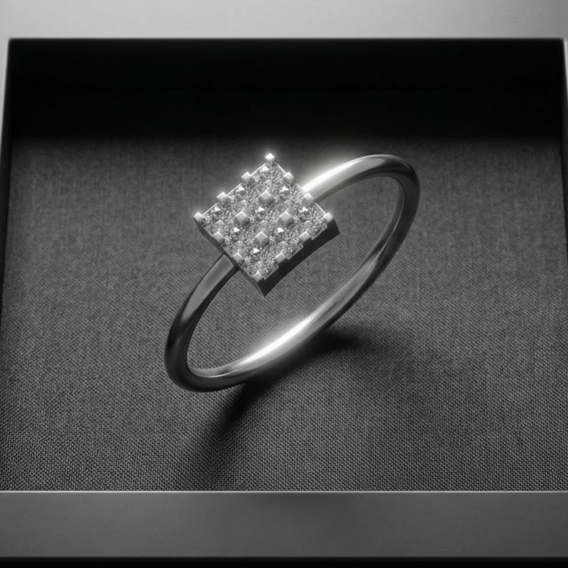 Matrix Platinum Plated Lab Grown Diamond Ring