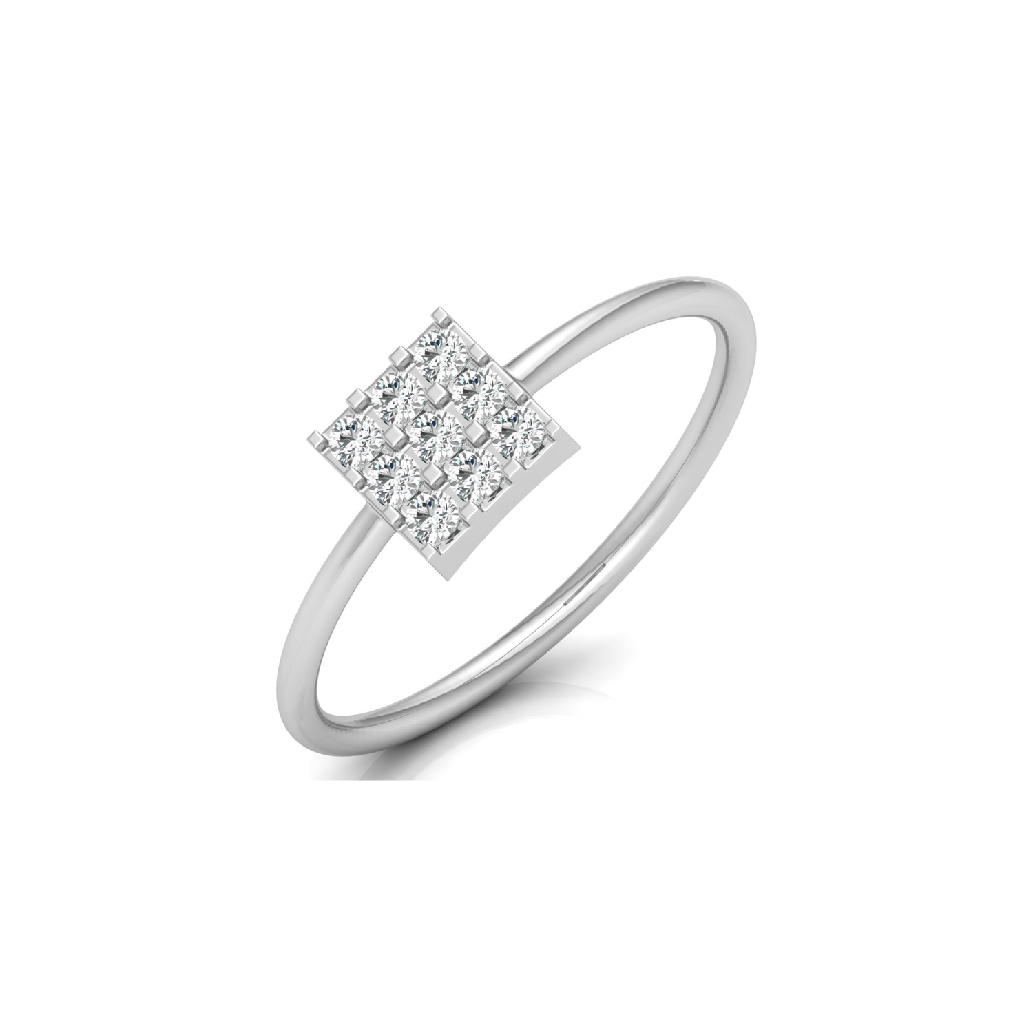 Matrix Platinum Plated Lab Grown Diamond Ring