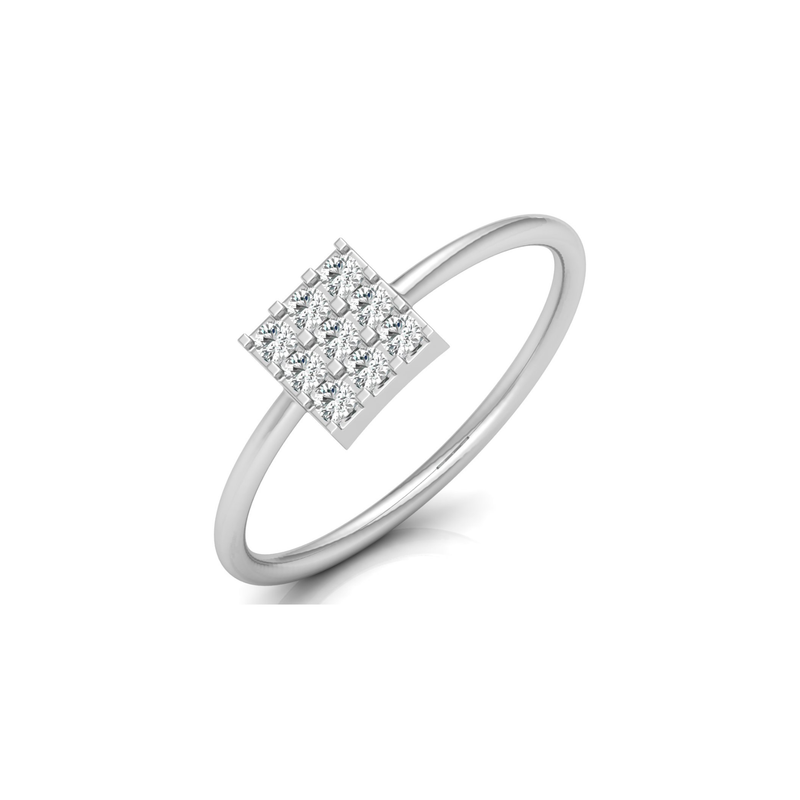 Matrix Platinum Plated Lab Grown Diamond Ring