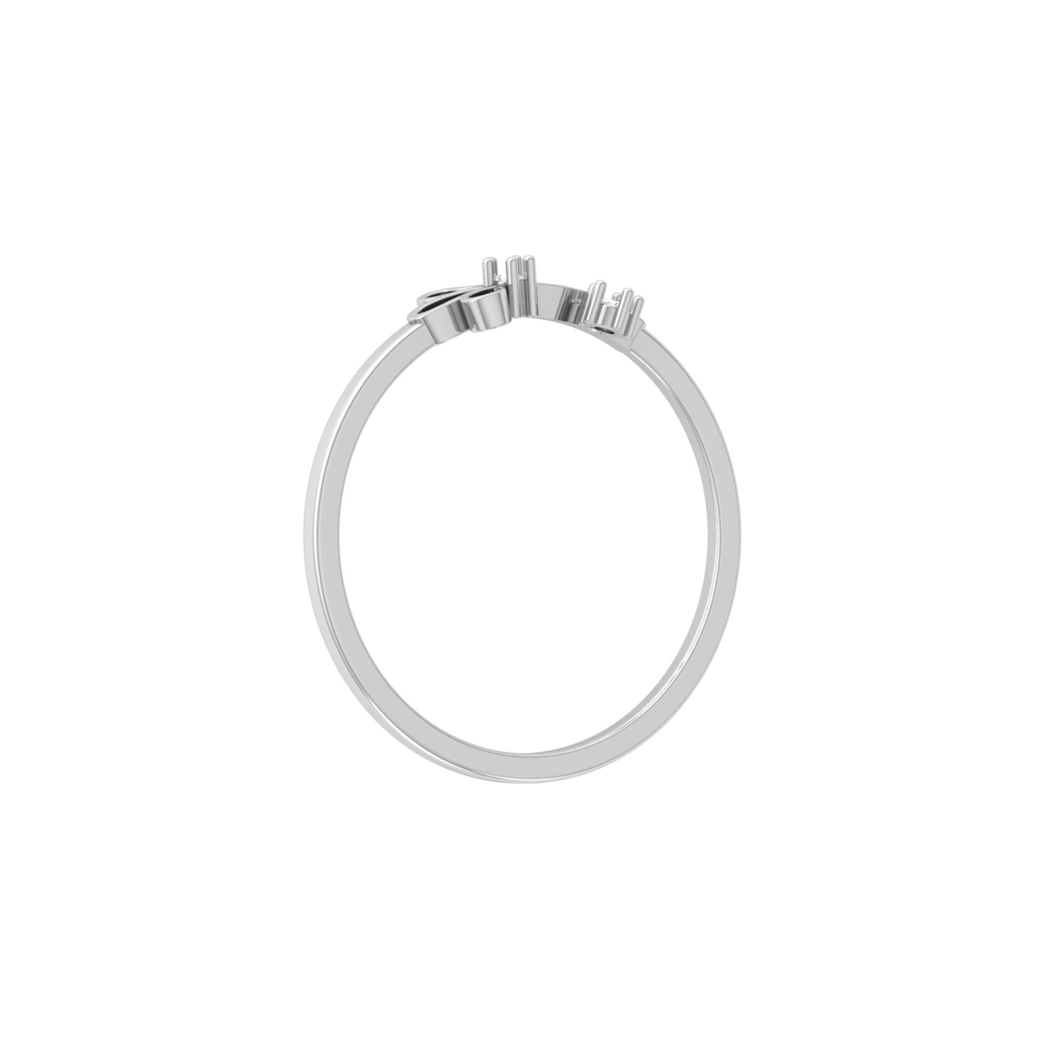 Wandering Petal Platinum Plated Lab Grown Diamond Ring