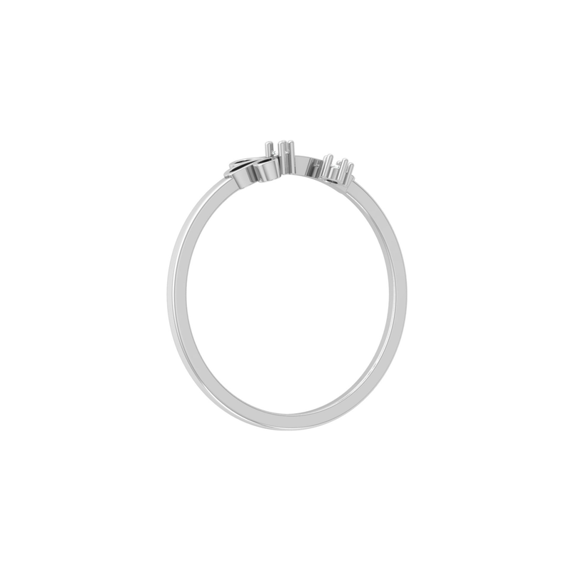 Wandering Petal Platinum Plated Lab Grown Diamond Ring