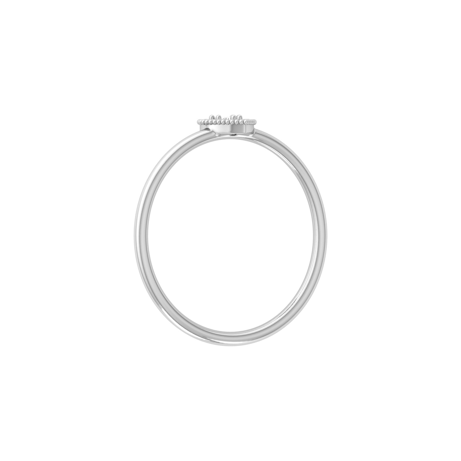 Lace Heart Platinum Plated Lab Grown Diamond Ring