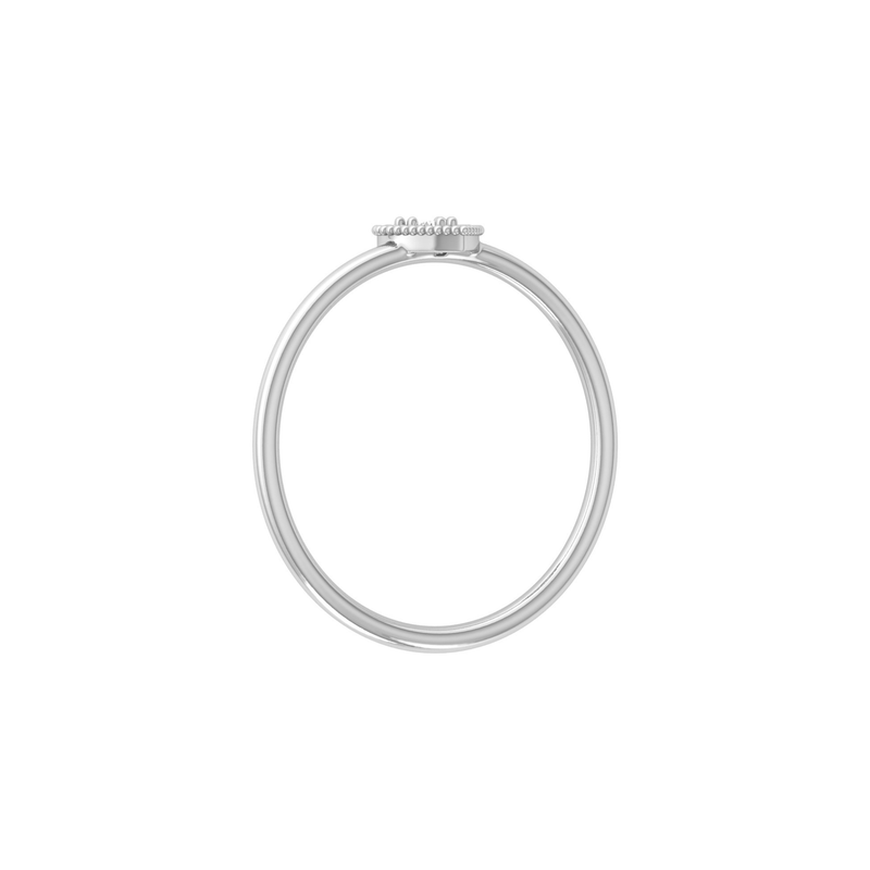 Lace Heart Platinum Plated Lab Grown Diamond Ring