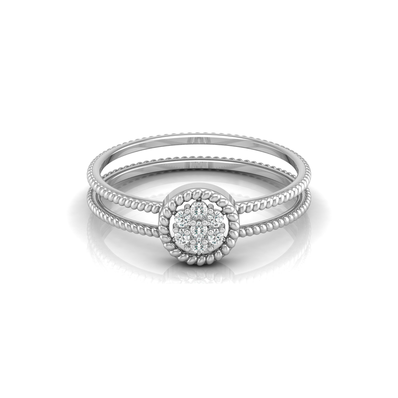Coastal Orbit Platinum Plated Lab Grown Diamond Ring