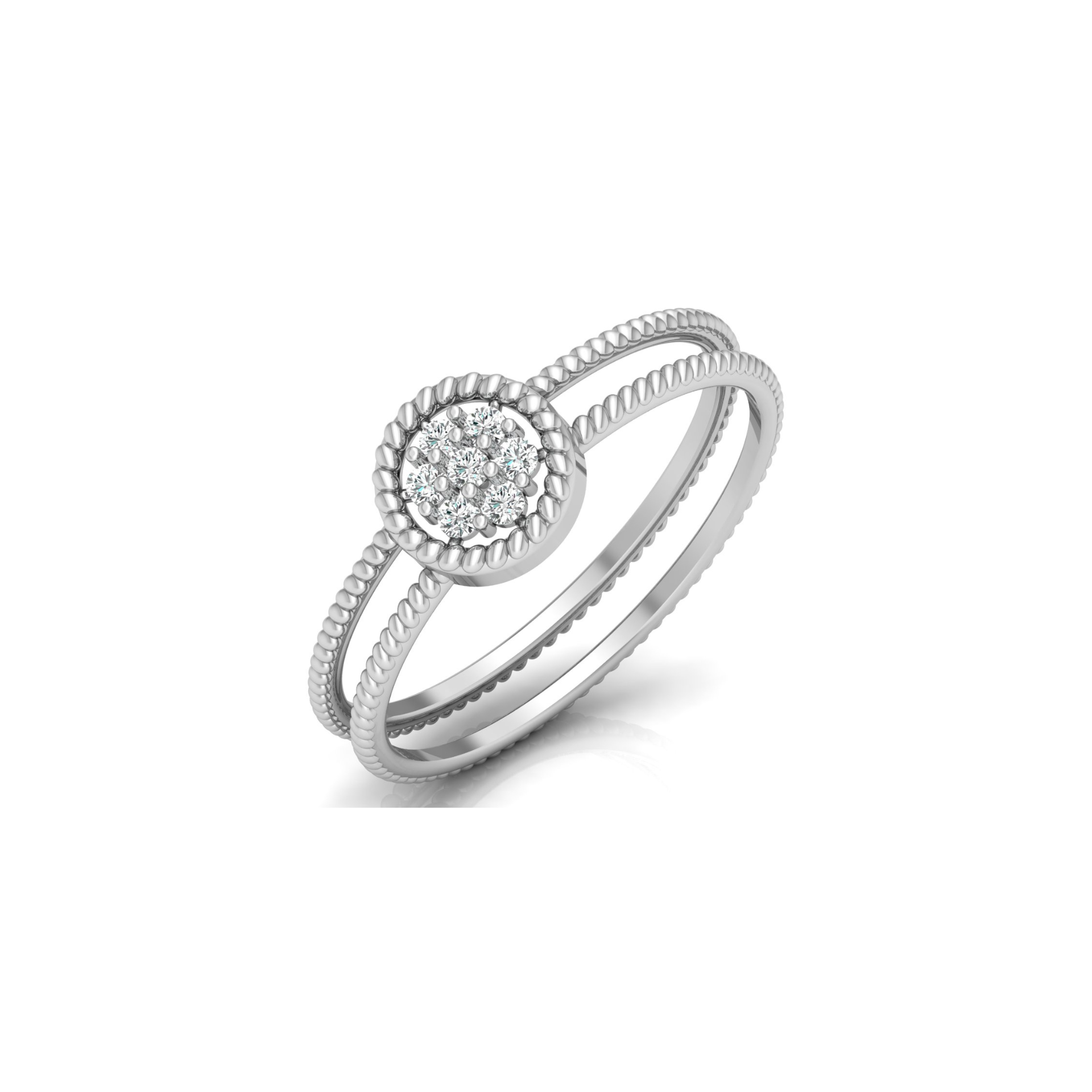 Coastal Orbit Platinum Plated Lab Grown Diamond Ring