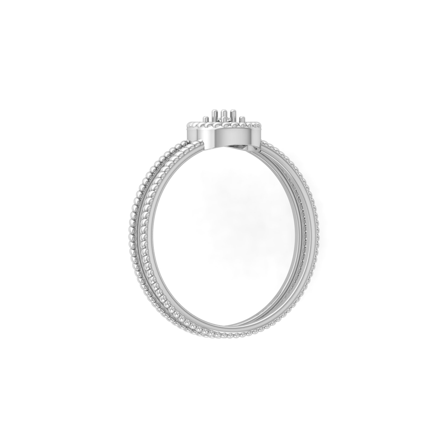 Coastal Orbit Platinum Plated Lab Grown Diamond Ring