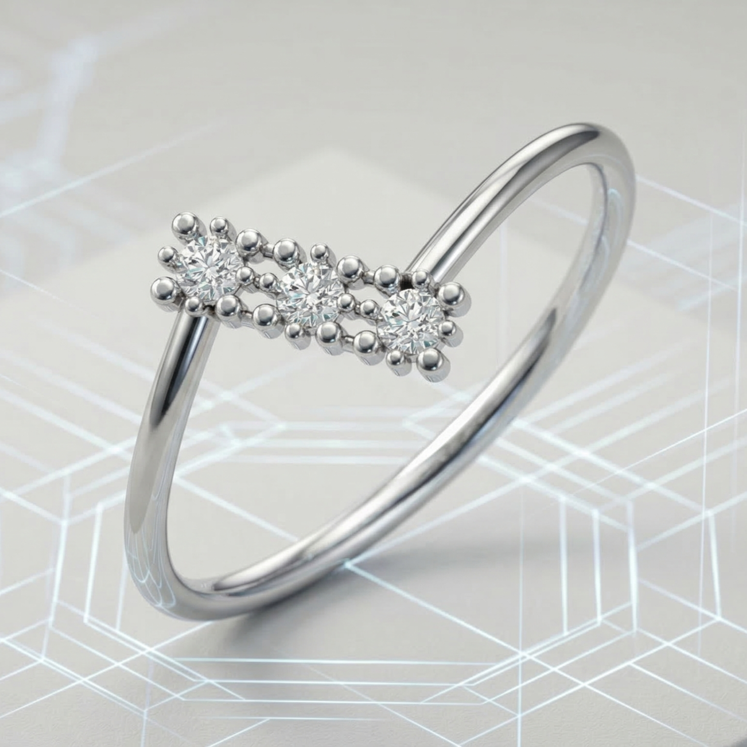 Drift Platinum Plated Lab Grown Diamond Ring