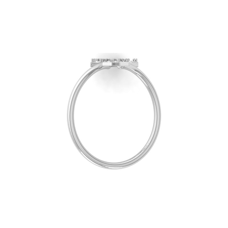 Stellar Collision Platinum Plated Lab Grown Diamond Ring