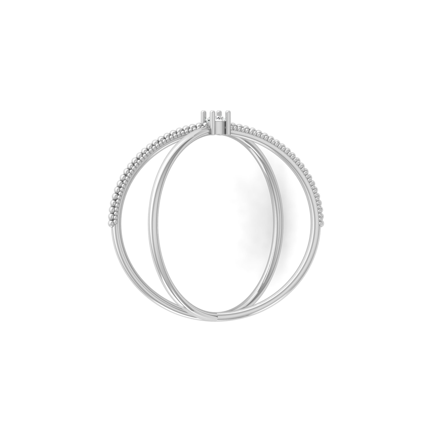 Lunar Crossing Platinum Plated Lab Grown Diamond Ring