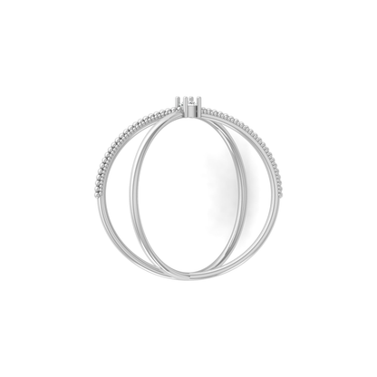 Lunar Crossing Platinum Plated Lab Grown Diamond Ring