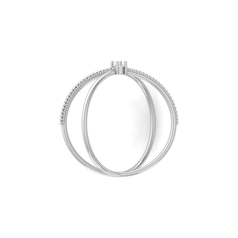 Lunar Crossing Platinum Plated Lab Grown Diamond Ring