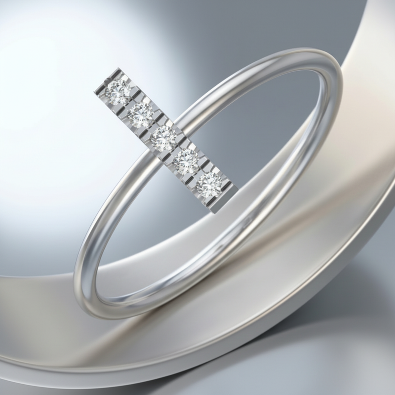Lunar Ray Platinum Plated Lab Grown Diamond Ring