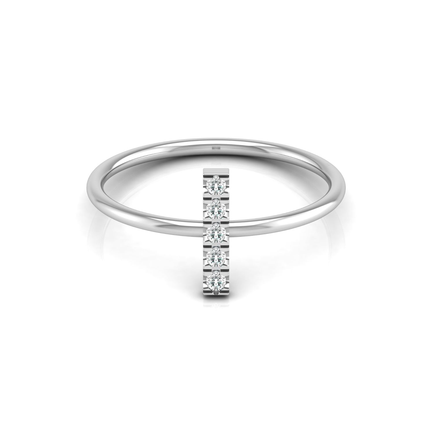 Lunar Ray Platinum Plated Lab Grown Diamond Ring