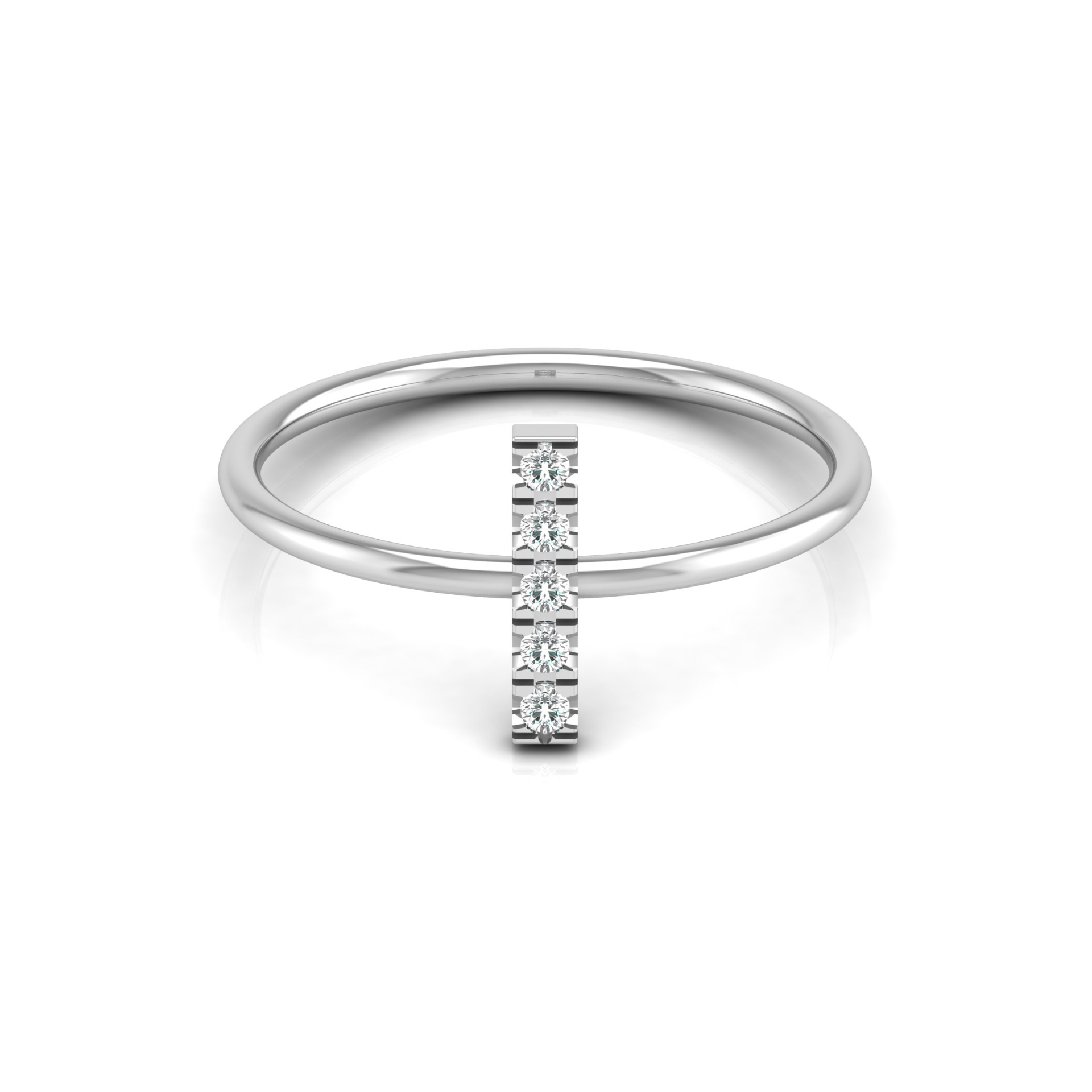 Lunar Ray Platinum Plated Lab Grown Diamond Ring