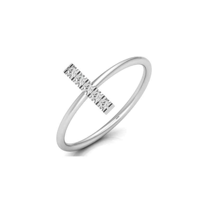 Lunar Ray Platinum Plated Lab Grown Diamond Ring