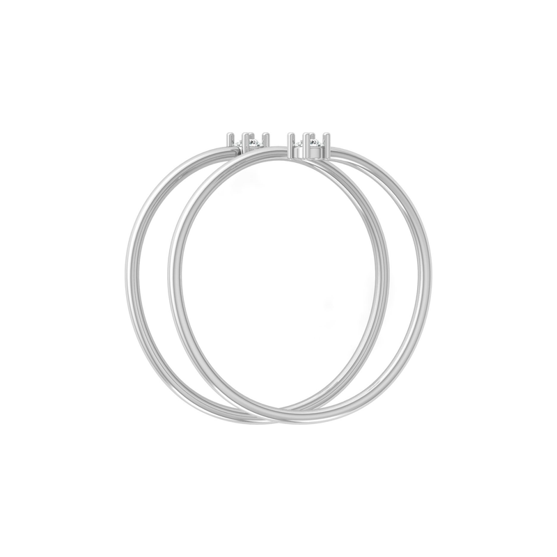 Triple Helix Platinum Plated Lab Grown Diamond Ring