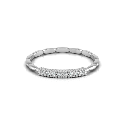 Pebble Path Platinum Plated Lab Grown Diamond Ring