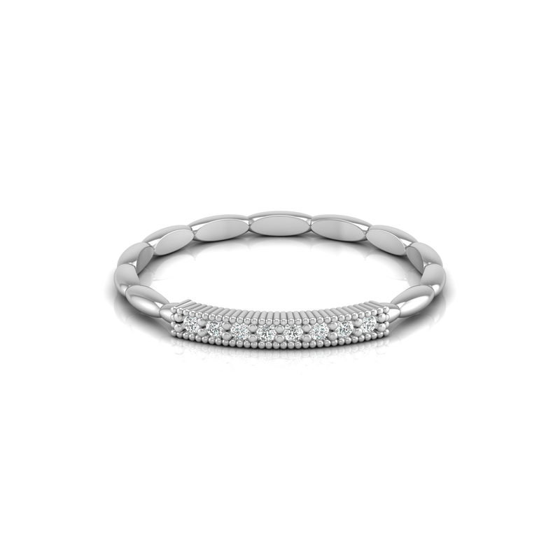 Pebble Path Platinum Plated Lab Grown Diamond Ring