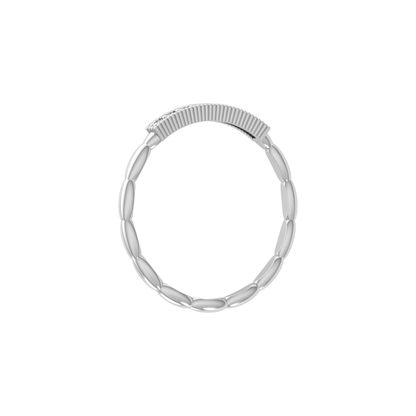 Pebble Path Platinum Plated Lab Grown Diamond Ring